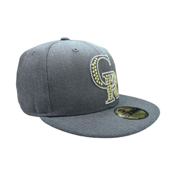 New Era 59Fifty MLB Colorado Rockies Fitted Flat Bill Hat - Size 7 1/4 - Picture 4 of 8